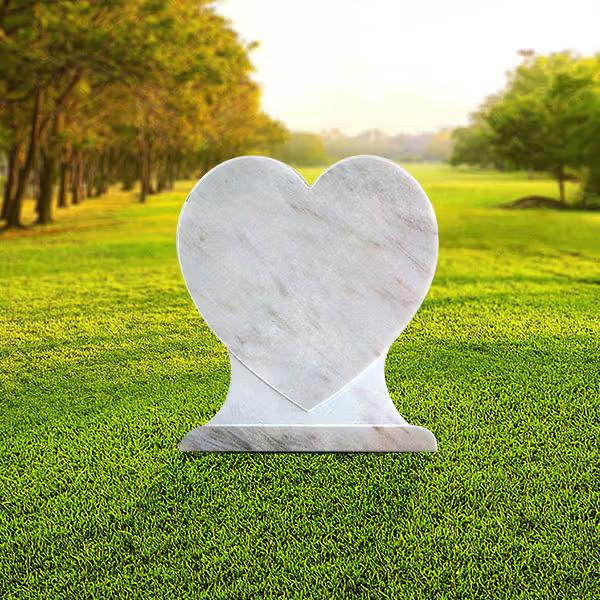 Lápide Coração Mármore - LP22