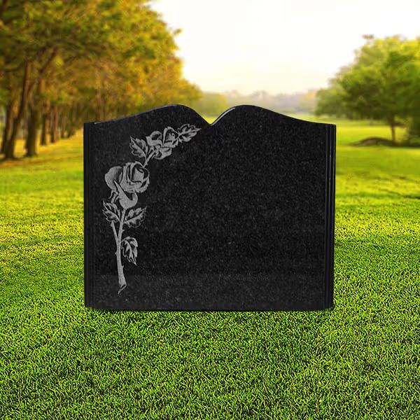 Lápide Livro Granito Negro - LP29