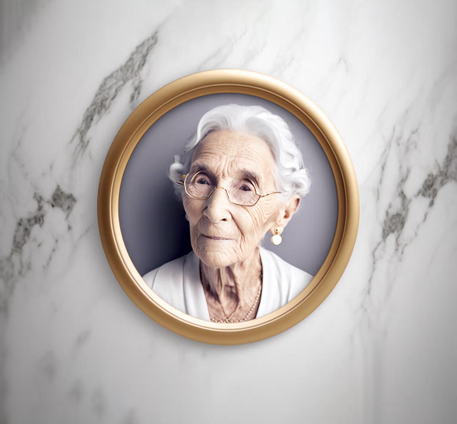 Fotocerâmica com Moldura Rendonda