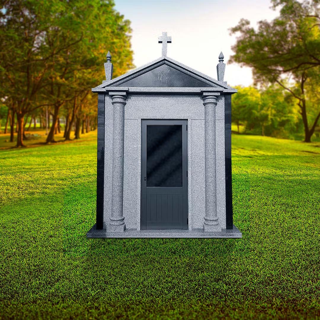 Jazigo Capela Granito Cinza e Negro - JG51